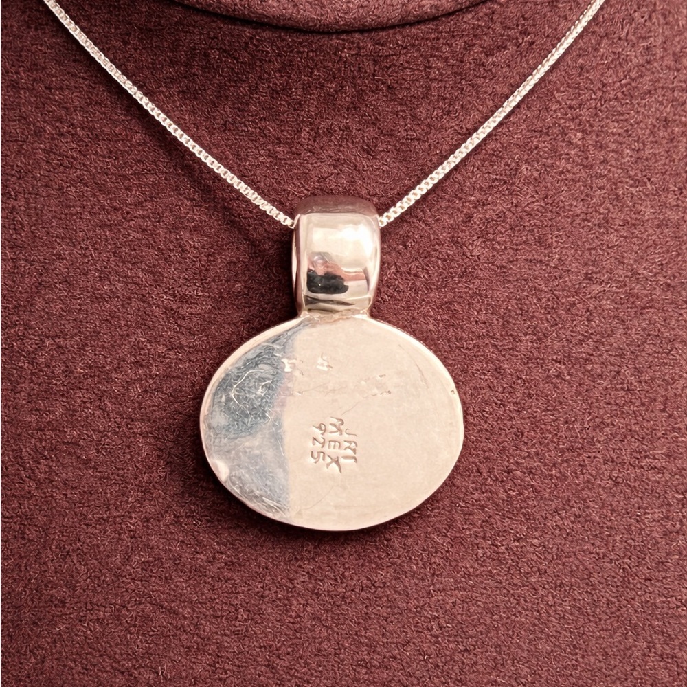 Vintage Sterling Silver Tiger’s Eye Pendant - Picture 3 of 5
